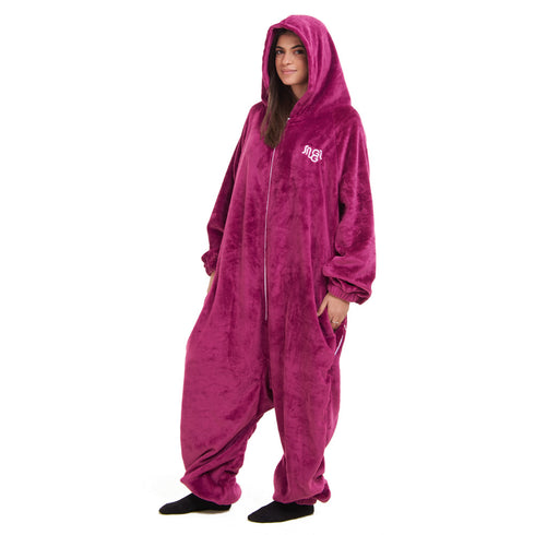 Snuggs Blanket Onesie Fuchsia